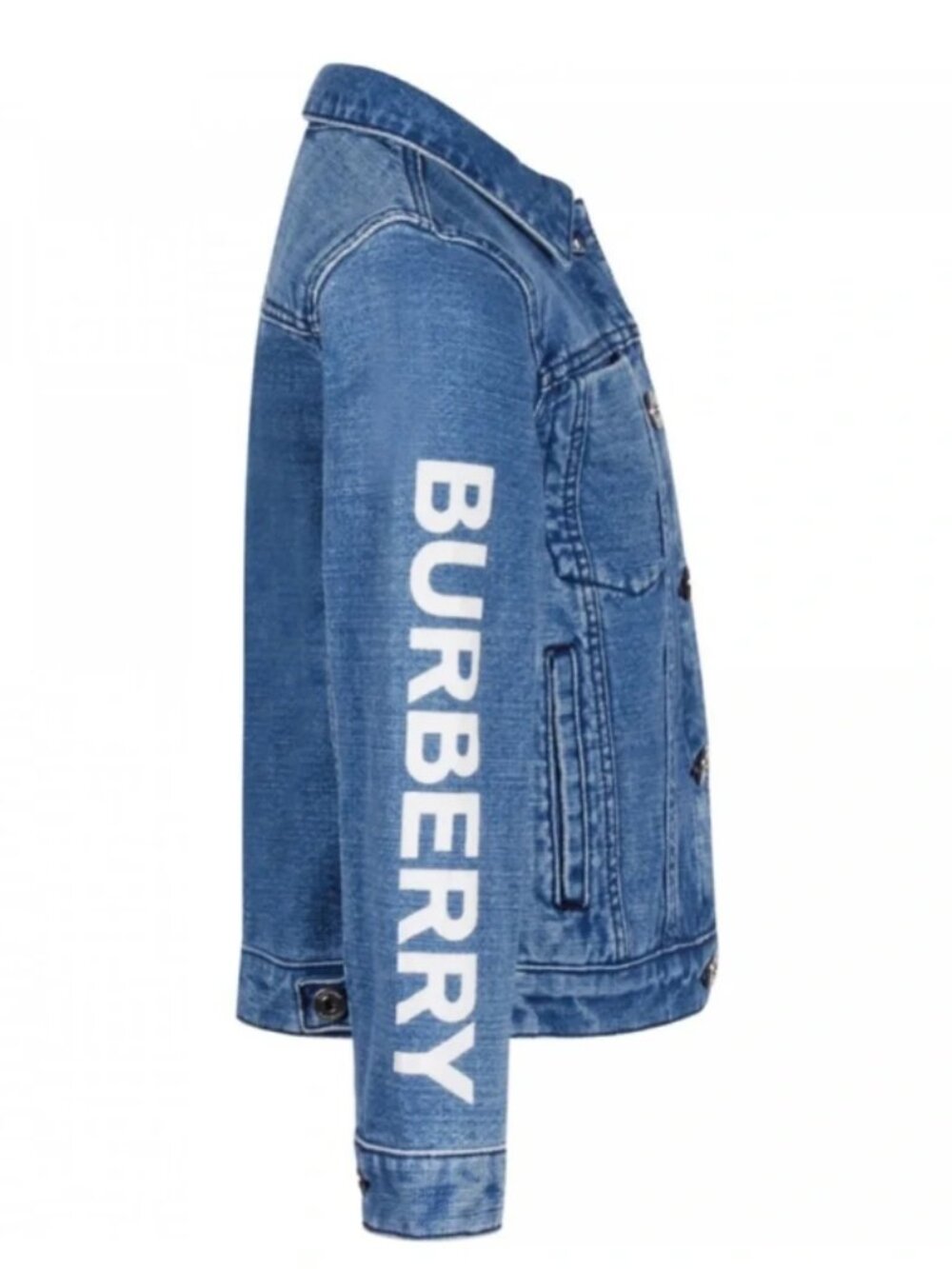 Authentic Burberry Logo Denim Trucker Jacket 16Y - Picture 12 of 13